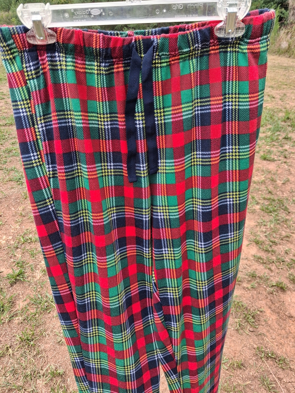 DearFoams Red Green Navy Plaid Flannel Pajama Pant Woman Size M